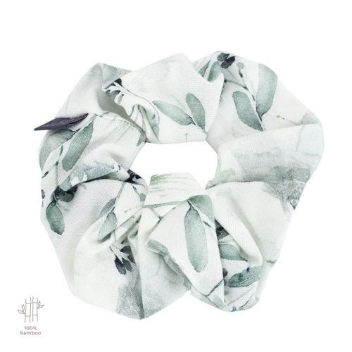 gumka do włosów scrunchie makaszka sage green